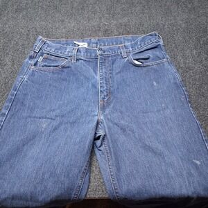 Carhartt FRB 150 PRW Blue Jeans Mens Size 36x32‎ Relaxed Fit FR Fire Resistant